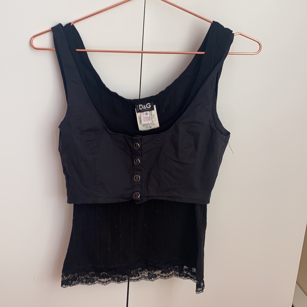 D&G black tank top size small
